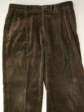 JOS. A. BANK Cocoa Brown Corduroy Pleated 100% Cotton 36" x 32" Pants